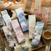 30sheet/box Retro Chinese Style Bookmarks Anime Vintage Aesethetic Flroal Palace Bookmark for Books Beauty Scenary Bookmark